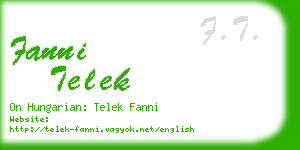 fanni telek business card